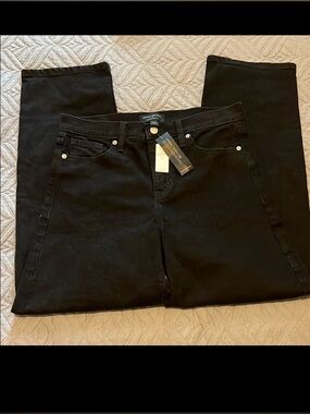 NWT Banana Republic Barrel High Rise Black Jeans 28/6